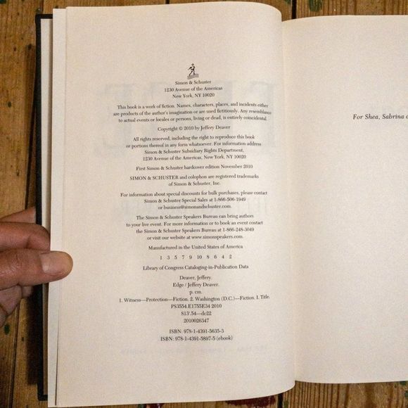 2/$30 - First edition / First printing - Edge - Jeffery Deavers. - Picture 11 of 11